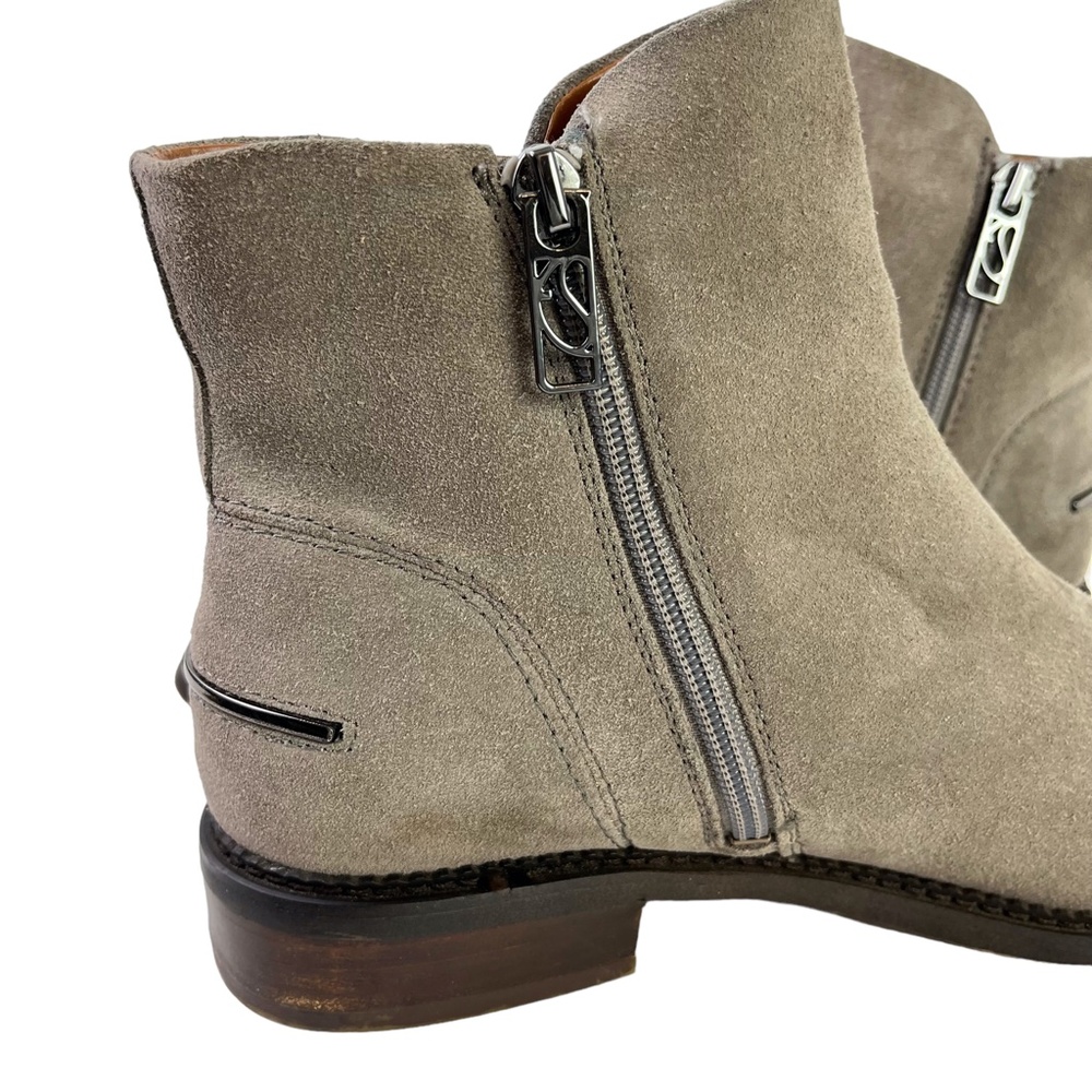 Franco Sarto Happily Women's Gray Taupe Genuine Leather Suede Ankle Boots sz 9.5 - Picture 12 of 16